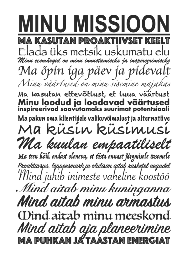 Isikliku missiooni loomine